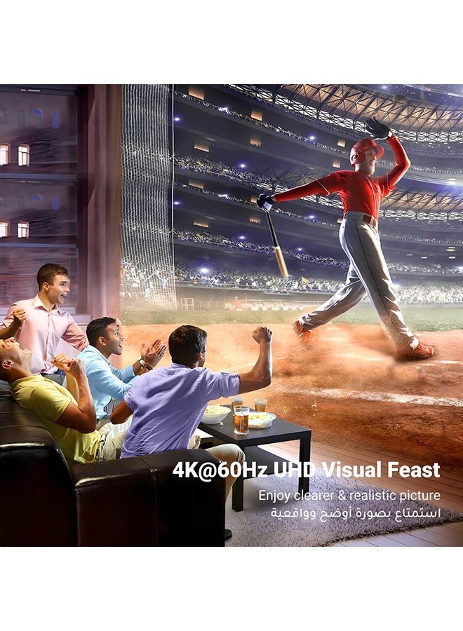 يو جرين محول HDMI 2 في 1، موزع HDMI ثنائي الاتجاه، مفتاح اختيار HDMI سهل التبديل يدعم 4K، HDR، 3D، HDCP لصندوق التلفزيون، PS4، الكمبيوتر المحمول، جهاز عرض HDTV للكمبيوتر الشخصي، شاشة عرض 50966 أسود - Image 4